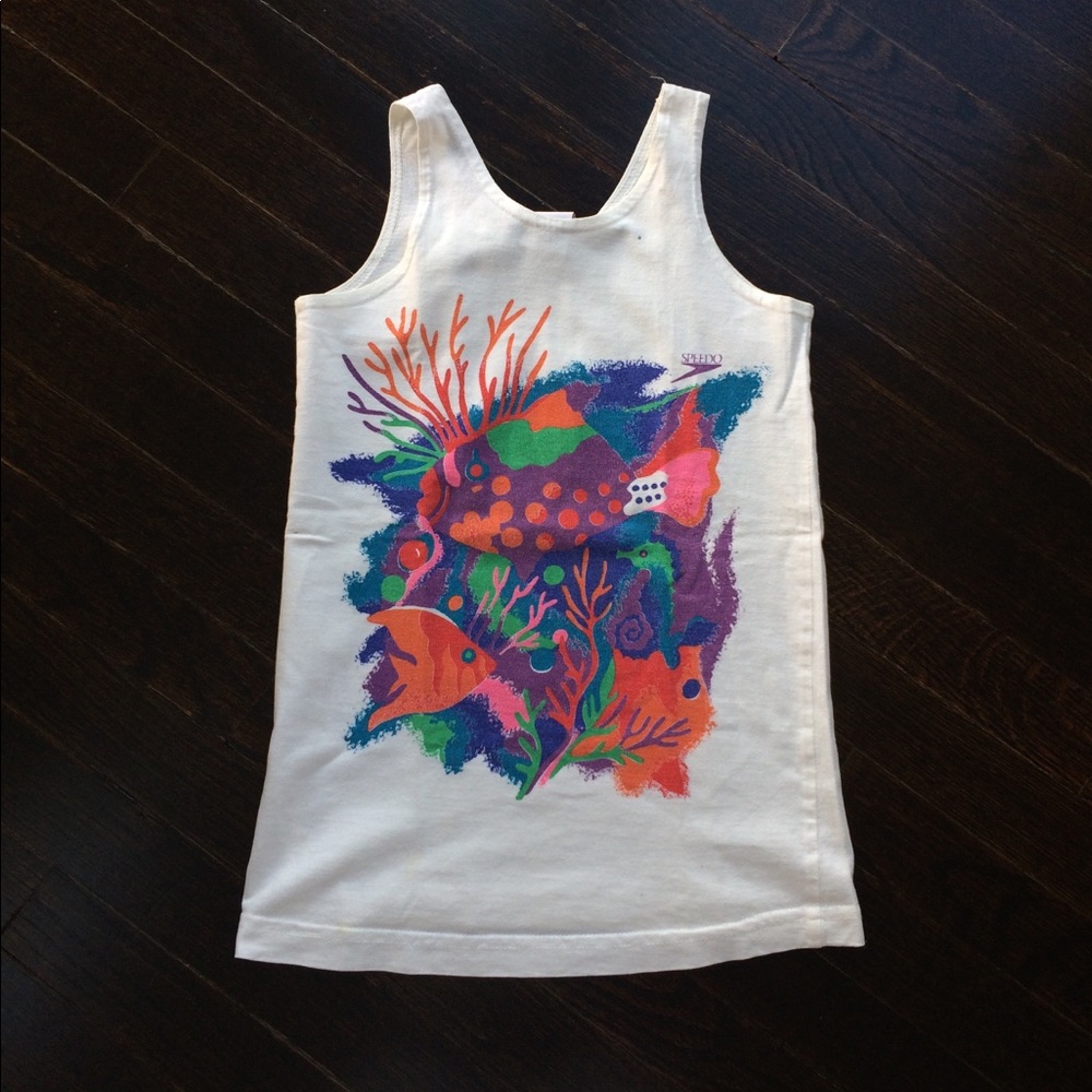 100% Cotton Vintage Under The Sea Speedo Tank